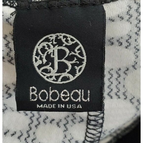 Women's Bobeau Black And White Polka Dot A-Line Flowy Skirt Size XS Made in USA - Picture 4 of 5